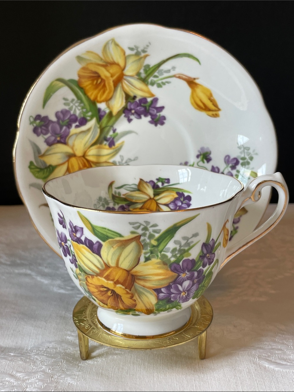 Royal Standard “Woodland Wonder” Fine Bone China Tea Cup & Saucer